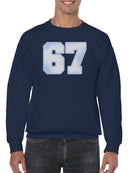 Retro Style Number 67 Design Men's Sweatshirt