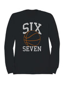 Sports-Themed "Six Seven" Graphic Men's Sweatshirt