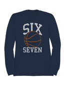 Sports-Themed "Six Seven" Graphic Men's Sweatshirt