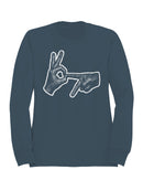 Hand Sign OK Point Gesture Men's Sweatshirt