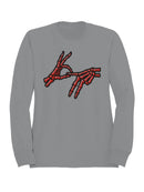Skeleton Hand "OK" Gesture Men's Sweatshirt