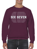 Six Seven Bold Typography Design Men's Sweatshirt