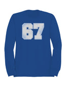 Retro Style Number 67 Design Women's Sweatshirt