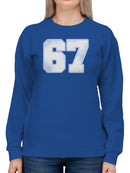 Retro Style Number 67 Design Women's Sweatshirt