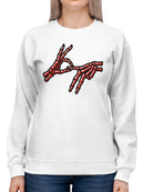 Skeleton Hand "OK" Gesture Women's Sweatshirt