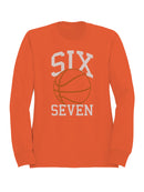 Sports-Themed "Six Seven" Graphic Women's Sweatshirt