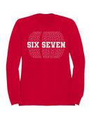 Six Seven Bold Typography Design Women's Sweatshirt