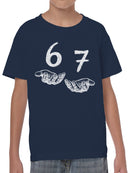 Hands Offering Numbers 6 and 7 Youth's T-shirt