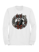 Krampus Wreath Holiday Design Women's Sweatshirt