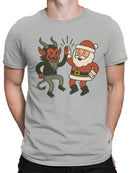 Santa and Krampus Unite Men's T-shirt