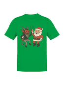 Santa and Krampus Unite Men's T-shirt