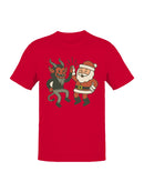 Santa and Krampus Unite Men's T-shirt