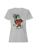 Devil Cartoon with Red Suspenders Women's T-shirt