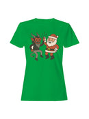 Santa and Krampus Unite Women's T-shirt