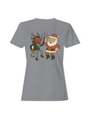 Santa and Krampus Unite Women's T-shirt