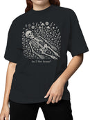 Skeleton in Floral Drama Scene Women's T-shirt