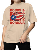 Boricua Football Pride Graphic Women's T-shirt