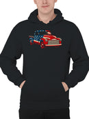 Patriotic Vintage Truck Graphic Men's Hoodie