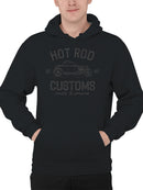 Vintage Hot Rod Customs Logo 1977 Men's Hoodie