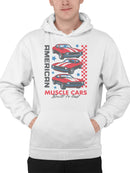 American Muscle Cars Retro Design Men's Hoodie