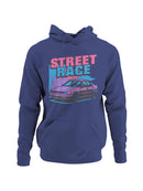 Vibrant Street Race Car Design Men's Hoodie