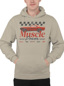 Muscle Power Auto Racing Design Men's Hoodie