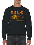 Classic Hot Rod Life Flames Men's Sweatshirt