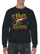 Shift Happens Hot Rod Design Men's Sweatshirt