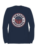 Vintage Horsepower Emblem Design Men's Sweatshirt