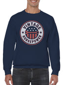 Vintage Horsepower Emblem Design Men's Sweatshirt