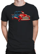 Patriotic Vintage Truck Graphic Men's T-shirt