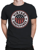 Vintage Horsepower Emblem Design Men's T-shirt