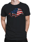 Patriotic American Hot Rod Design Men's T-shirt