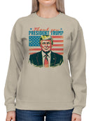 Thank You President Trump Art Women's Sweatshirt