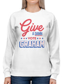 Give a Damn, Vote Graham Women's Sweatshirt