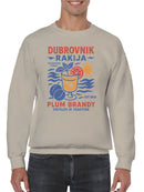 Dubrovnik Rakija Plum Brandy Art Men's Sweatshirt
