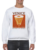 Venice Bellini Sunset Art Print Men's Sweatshirt