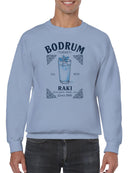 Bodrum Raki: Anise Spirit Design Men's Sweatshirt