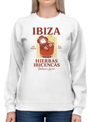 Ibiza Hierbas Ibicencas Cocktail Art Women's Sweatshirt