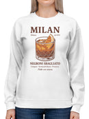 Milan Negroni Sbagliato Art Women's Sweatshirt