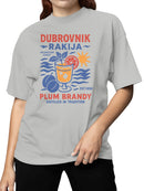 Dubrovnik Rakija Plum Brandy Art Women's T-shirt