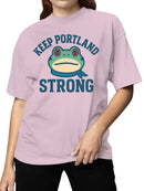 Keep Portland Strong Frog Design Women's T-shirt