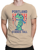 Portland Stands Tall Frog Design Men's T-shirt