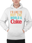 Officially Licensed Coca Cola Share the Happiness with Coke Men's Hoodie