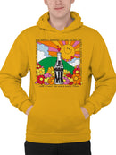 Officially Licensed Coca Cola Harmony Smiley Sun & Coca-Cola Men's Hoodie