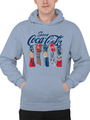 Officially Licensed Coca Cola Celebrate with Coca-Cola Artwork Men's Hoodie