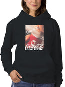 Officially Licensed Coca Cola Coke Is It! Vintage Can Splash Women's Hoodie