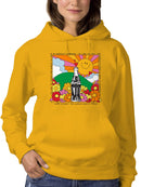 Officially Licensed Coca Cola Harmony Smiley Sun & Coca-Cola Women's Hoodie