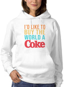 Officially Licensed Coca Cola Share the Happiness with Coke Women's Hoodie