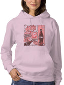 Officially Licensed Coca Cola Retro Coke Graphic: Enjoy Refreshing Fizz Women's Hoodie
